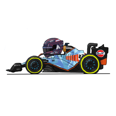 Cartoon Style Williams F1 2023 Bolder than Bold