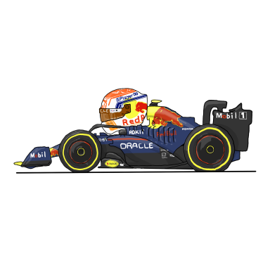 Cartoon Style Red Bull F1 2023