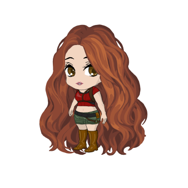 Cartoon Style Girl of Ruby Roundhouse from Jumanji