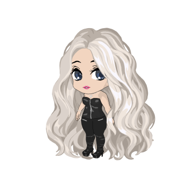 Cartoon Style Girl in black