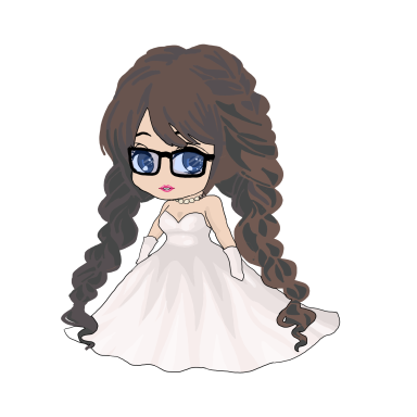 Cartoon Style girl in a wedding dress