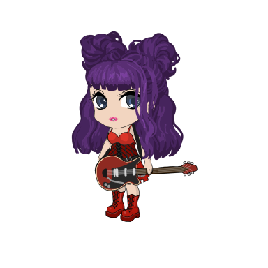 Cartoon Style Girl from We Will Rock You