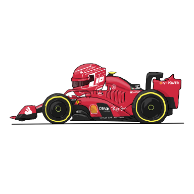 Cartoon Style Ferrari F1 2023